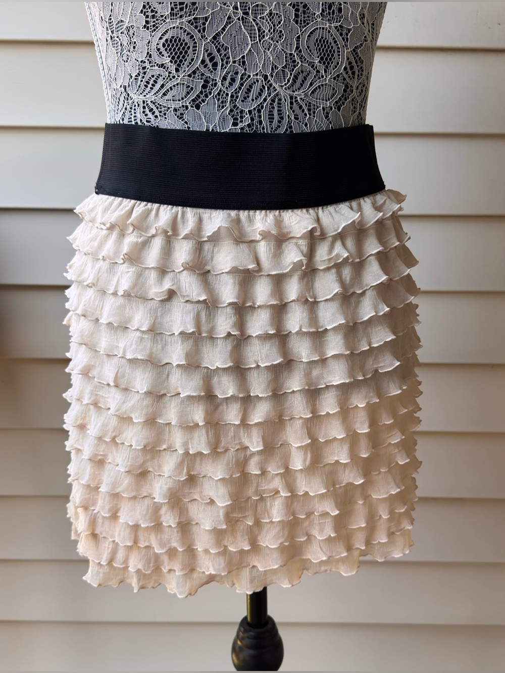 Free People Ruffled Mini Skirt Size Small